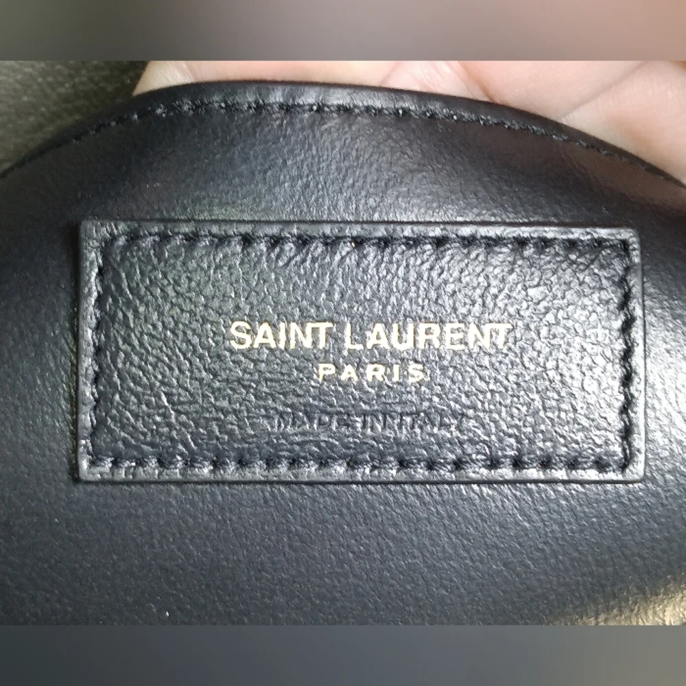 NEW SAINT LAURENT COLLEGE MEDIUM CHAIN BAG IN QUILTED LEATHER GREY GOLD - Picture 13 of 16